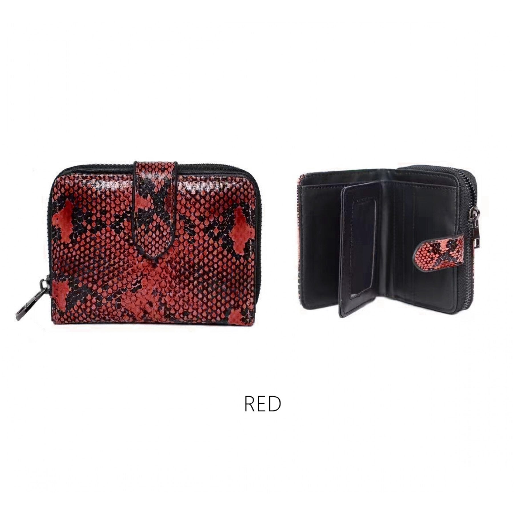 HB 8001 RED SMALL SNAKESKIN PURSE KOOKOO MADAME