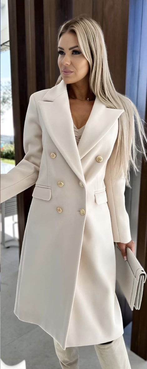 White coat with gold buttons online